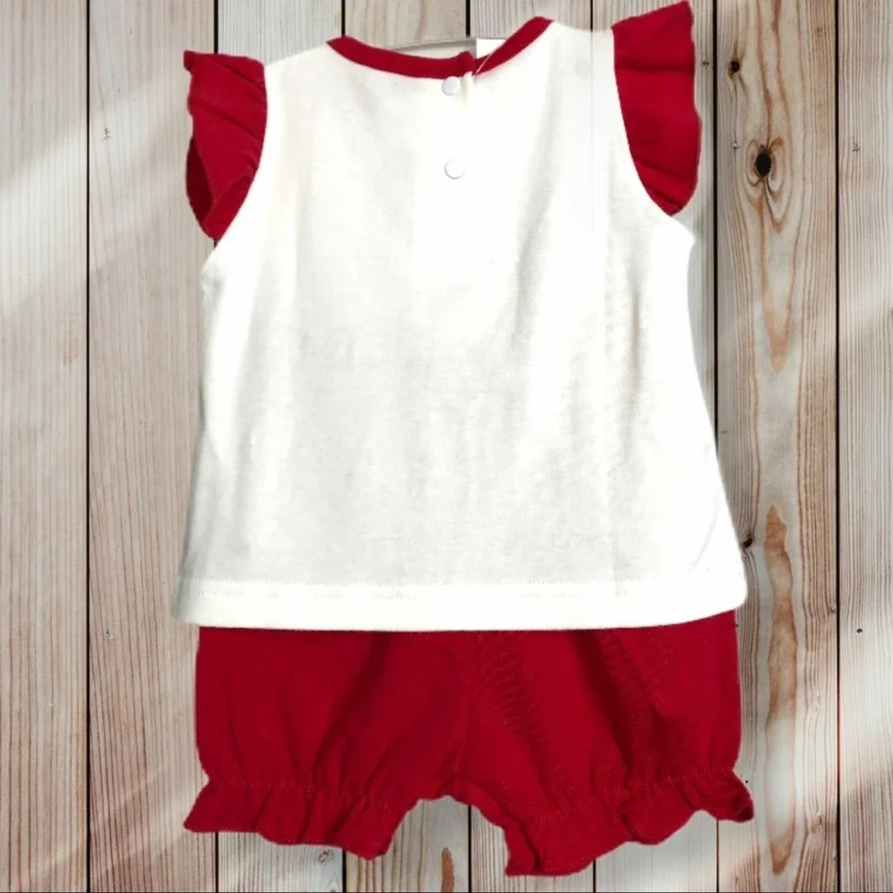 New 12 Month Agabang‎ Shorts Set Crab Tee Baby Babies Girl Girls Infant Infants